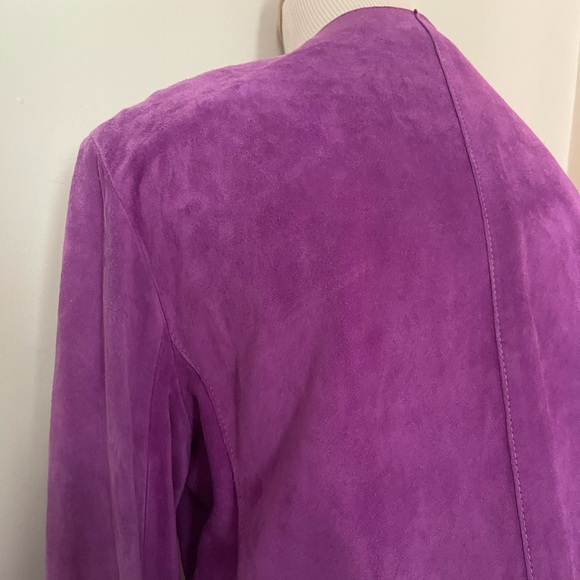 🆕 Scrupoli Lavender Suede Jacket Sz: 10 [IT 44] - Picture 3 of 11